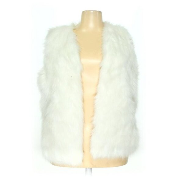 Lux Faux Fur Vest, White - Picture 6 of 9